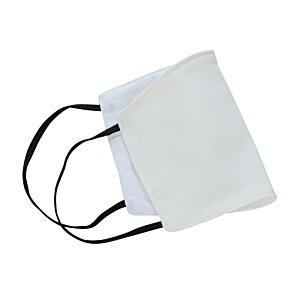 Additional Image 3 - a white face mask with black straps