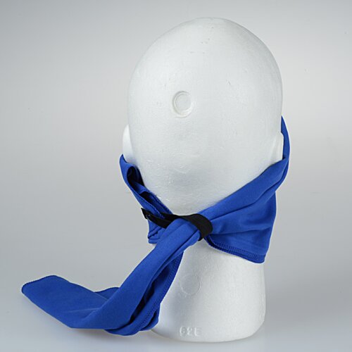 Additional Image 2 - a blue scarf on a mannequin head