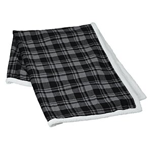 Additional Image 1 - a black and white plaid fabric