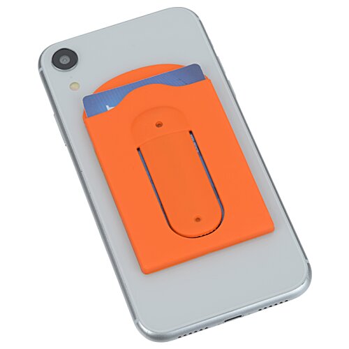 Additional Image 2 - a white cell phone with an orange cover