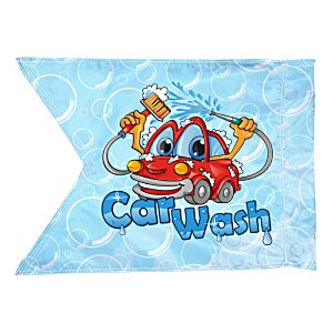Additional Image 1 - a flag with cartoon car on it
