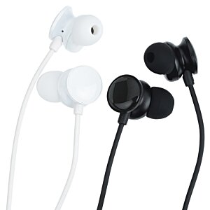 Additional Image 1 - a pair of white and black earbuds