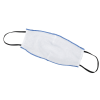 Additional Image 1 - a white face mask with blue trim