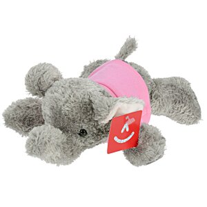 Additional Image 1 - a grey stuffed animal with a pink shirt