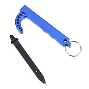 Additional Image 2 - a blue keychain and pen