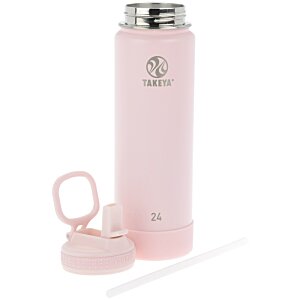 Additional Image 1 - a pink thermos with a lid