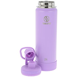 Additional Image 1 - a purple thermos with a cap
