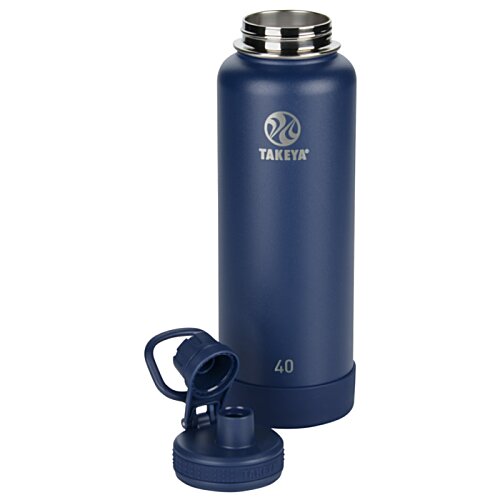 Additional Image 1 - a blue water bottle with a cap