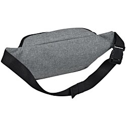 a grey bag with a black strap