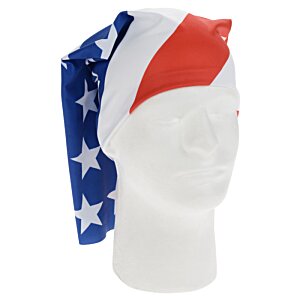 Additional Image 2 - a white head with a red white and blue scarf