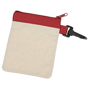 Additional Image 1 - a white and red bag with a red zipper