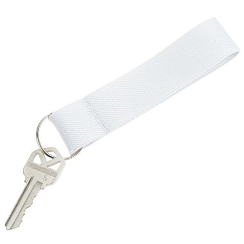 Additional Image 1 - a white key chain with a key ring