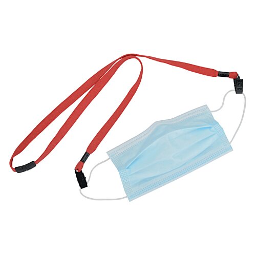 Additional Image 2 - a blue face mask with red straps