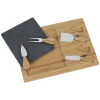 a wooden cutting board with tools