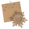 View Image 2 of 4 of Snowflake Wood Photo Ornament