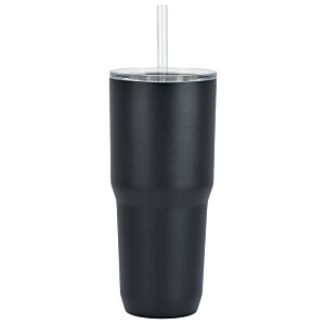 Additional Image 1 - a black cup with a straw