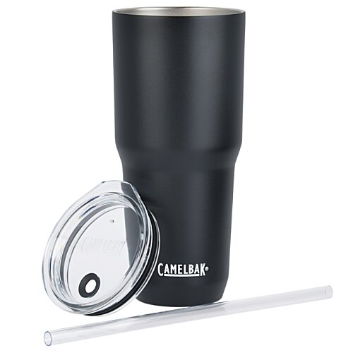 Additional Image 2 - a black tumbler with a lid