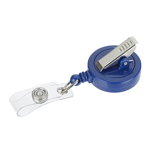 Additional Image 1 - a blue badge holder with a white handle