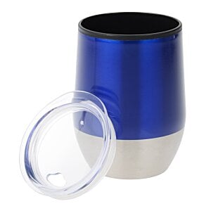 Additional Image 1 - a blue and white cup with a lid