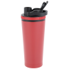 Additional Image 3 - a red and black tumbler with a straw