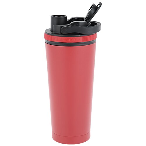 Additional Image 3 - a red and black tumbler with a straw