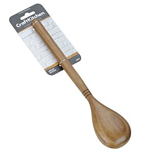 Additional Image 2 - a wooden spatula with a wooden handle