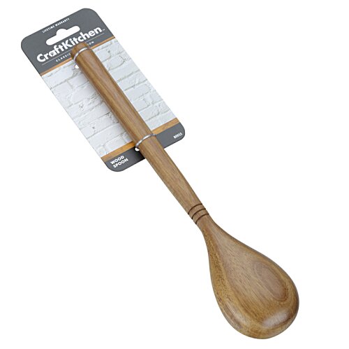 Additional Image 2 - a wooden spatula with a wooden handle