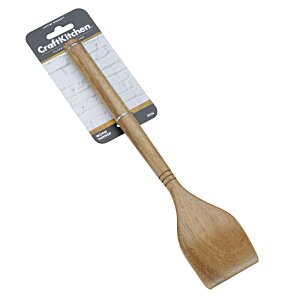 Additional Image 2 - a wooden spatula with a wooden handle