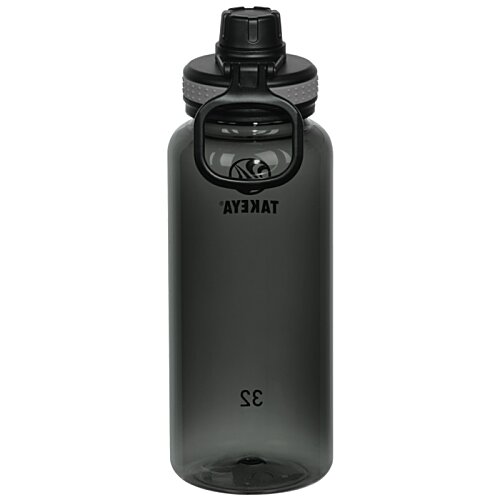 Additional Image 2 - a black water bottle with a black cap