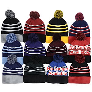 Additional Image 2 - a group of hats with pompoms