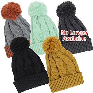 Additional Image 3 - a group of hats with pom poms