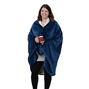 Additional Image 3 - a woman in a blue blanket