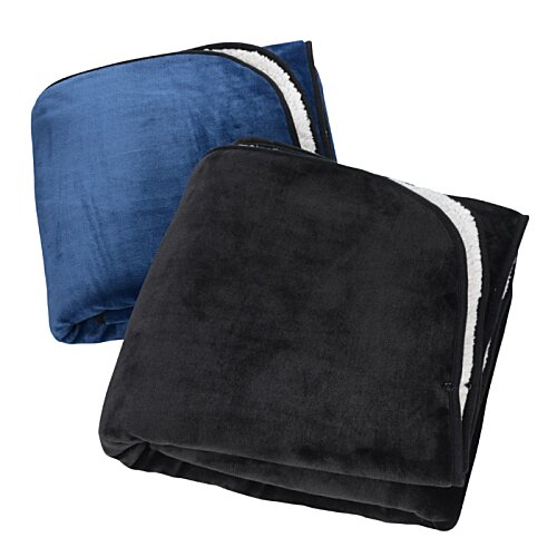 Additional Image 2 - a blue and black blanket