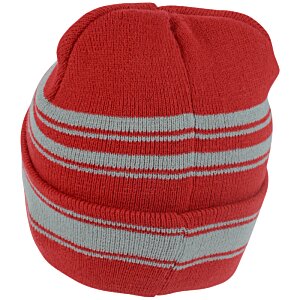Additional Image 3 - a red and grey beanie