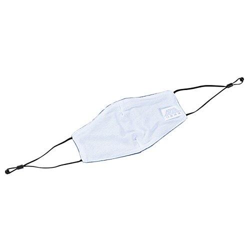 Additional Image 2 - a white face mask with a metal handle