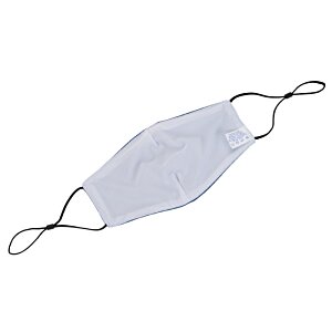 Additional Image 1 - a white face mask with black straps