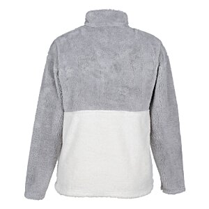 Additional Image 1 - a white and grey fleece jacket