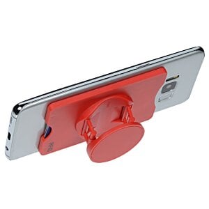 Additional Image 3 - a red and silver cell phone holder