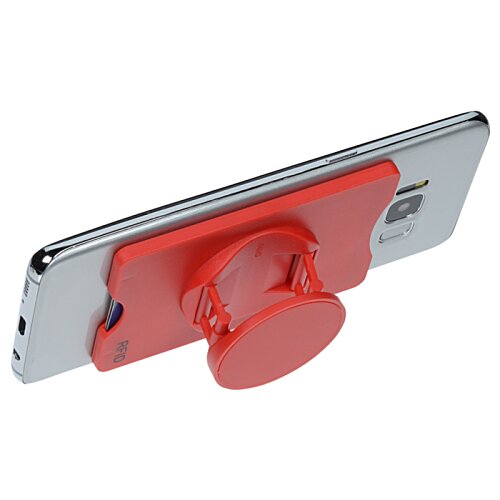 Additional Image 3 - a red and silver cell phone holder