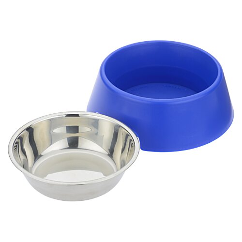 Additional Image 1 - a blue and silver bowl