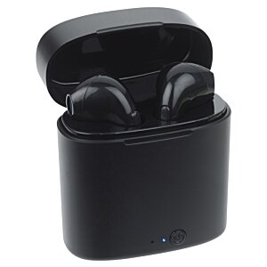 Additional Image 5 - a black wireless earbuds in a case