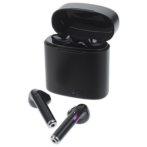 Additional Image 7 - a black box with a black case and two black earbuds