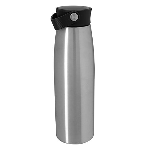 Additional Image 2 - a silver and black water bottle