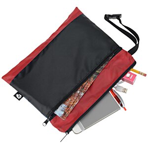Additional Image 1 - a red and black bag with a strap