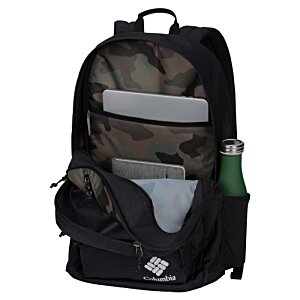 Additional Image 1 - a black backpack with a bottle inside