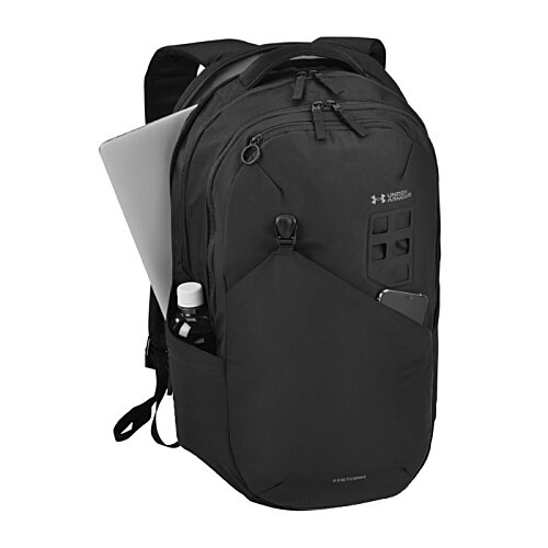 Additional Image 3 - a black backpack with a piece of paper inside