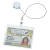 View Image 2 of 3 of Domed Metal Retractable Badge Holder with Slip Clip