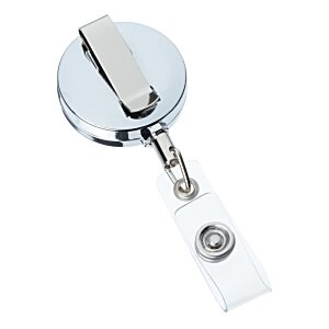 Domed Metal Retractable Badge Holder with Slip Clip 160257 : 4imprint.com