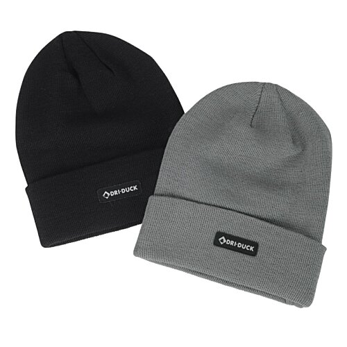 Additional Image 1 - a pair of black and grey beanies