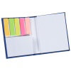 a book with colorful sticky notes